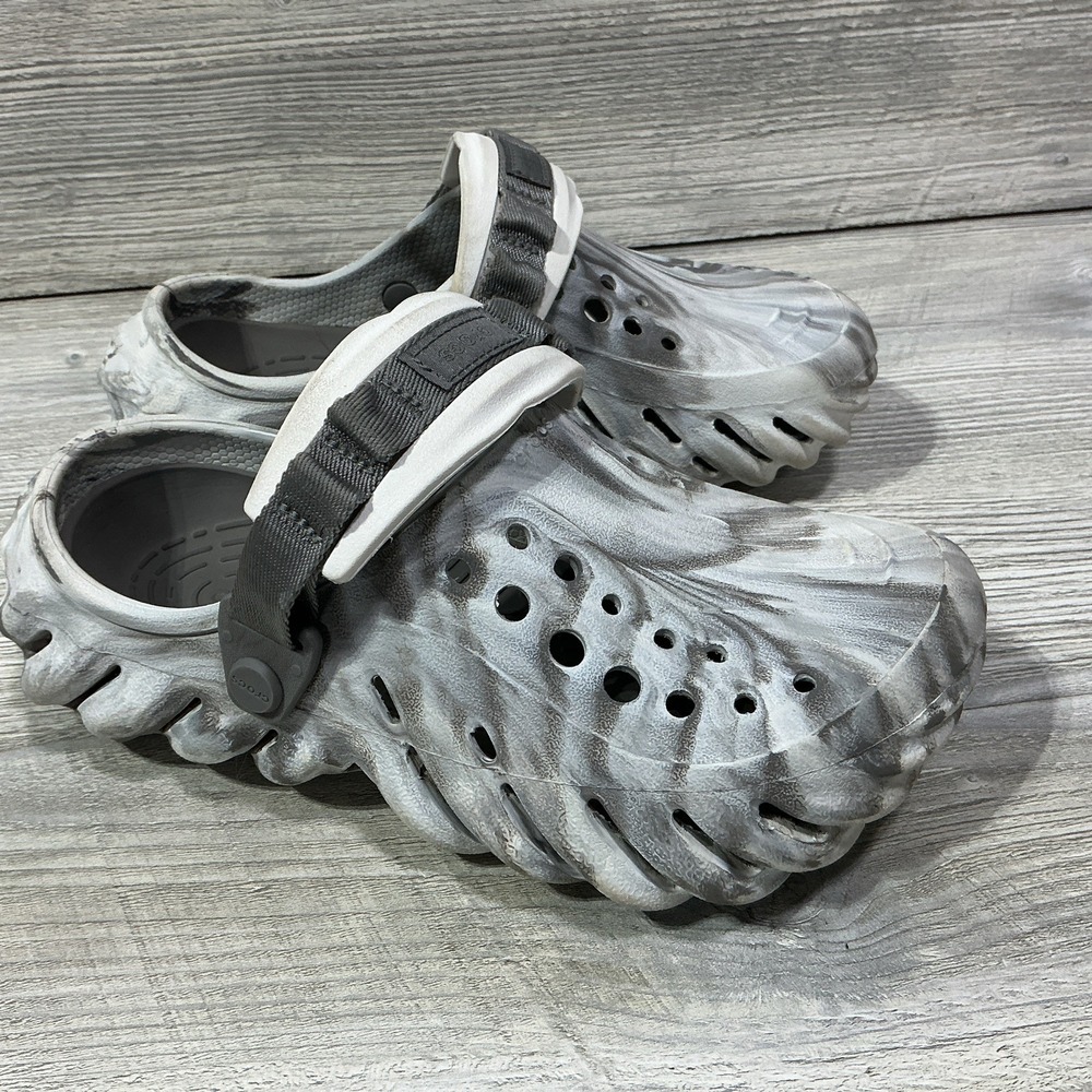 Crocs Echo Marbled Clog Moonlight Women's Size 6 Slip On Sandal 208454-1NL RARE